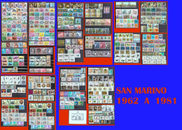 SAN MARINO 1962 A 1981- 20 AÑOS COMPLETOS NUEVOS - Annate Complete