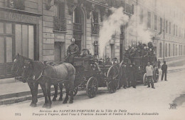 75/ PARIS / SERVICE DES SAPEURS POMPIERS DE LA VILLE DE PARIS / POMPES A VAPEUR A TRACTION ANIMALE ET MECANIQUE / RARE - Feuerwehr