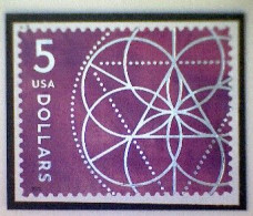 United States, Scott #5701, Used(o), 2022, Floral Geometry, $5, Silver And Violet - Gebraucht