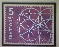 United States, Scott #5701, Used(o), 2022, Floral Geometry, $5, Silver And Violet - Oblitérés