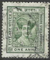 Indore (Holkar) State(India). 1927-37 Maharaja Yeshwant Rao Holkar II. 1a Used. SG 18 - Holkar