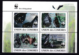 Comoro Islands, Fauna, WWF, Bats MNH / 2009 - Fledermäuse