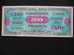 Billet De Débarquement - 50 Francs  FRANCE 1944 - Sans Série    **** EN ACHAT IMMEDIAT **** - 1944 Drapeau/France