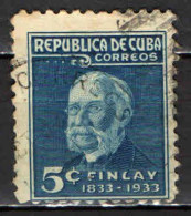 CUBA - 1934 - DOTT. CARLOS J. FINLAY - USATO - Oblitérés