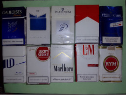 Lot De 10 Boites Tabac Vides - Empty Tobacco Boxes