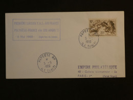 BV7 ET.  OCEANIE BELLE LETTRE 19601ER VOL AIR FRANCE TAHITI  A PARIS+N°100  ++++AFF. INTERESSANT+ - Lettres & Documents