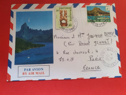 Polynésie - Enveloppe De Maupiti Pour La France En 1987 - Réf 1544 - Storia Postale