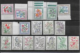 ANDORRE - TAXE YVERT N° 46/62 ** MNH - COTE = 12.4 EUR. - FLEURS - Ongebruikt