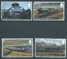 GROSSBRITANNIEN GRANDE BRETAGNE GB 2023 FLYING SCOTSMAN SET 4V USED FALT DENTS SG 4783-6 MI 5144-7 YT 5536-9 SN 4336-9 - Gebruikt