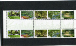 AUSTRALIA - 2009  GARDENS  GUTTER  STRIP  MINT NH - Blocs - Feuillets