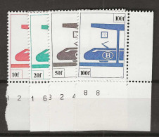 1982 MNH Belgium Railway Mi 379-82 Postfris** - Neufs