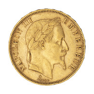 Second-Empire-50 Francs Napoléon III, Tête Laurée 1866 Paris - 50 Francs (gold)