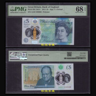 UK, England, Bank Of England £5, (2016), Polymer, AA01 Prefix, PMG68 - 5 Pond