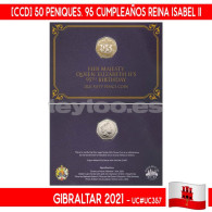 B0949# Gibraltar 2021 [CCD] 50 Peniques. Cumpleaños Isabel II (BU) UC#357 - Gibilterra