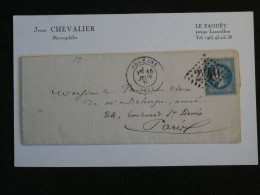 BV8 FRANCE BELLE LETTRE 1870 ORLEANS A PARIS +NAPOLEON N° 29 ++AFF. INTERESSANT+ - 1863-1870 Napoléon III Con Laureles