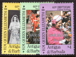 Barbuda 1986 60th Birthday Of Queen Elizabeth 2nd Issue Unmounted Mint. - Barbuda (...-1981)