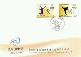 Taiwan 21st Summer Deaflympics Taipei 2009 Sport Games Badminton Run (stamp FDC) - Briefe U. Dokumente