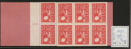 1949 MNH Sweden Booklet Facit H91 Cyls 1 Postfris** - 1904-50