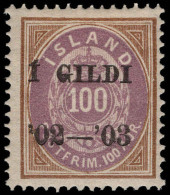 Iceland 1902-03 100a Dull Purple And Bistre INVERTED FRAME} - Nuovi