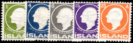 Iceland 1911 Jon Sigurdsson Set (less 3a) Lightly Mounted Mint. - Nuovi