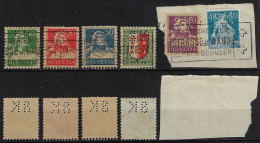 1921/1929 6 Stamp With Perfin SK By Swiss Credit Institution + Central Switzerland Mortgage Bank lochung Perfore - Perfin