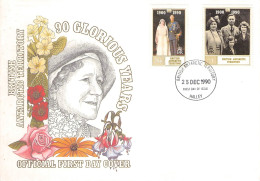 BRIT. ARCTIC TERR. - FDC 1990 QUEEN MUM Mi 171/72 / *438 - FDC