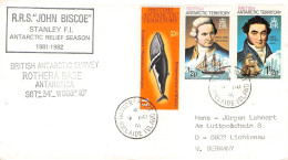 BRIT. ARCTIC TERR. - MAIL 1981 "RRS JOHN BISCOE" ADELAIDE ISL. - GERMANY / *441 - Lettres & Documents