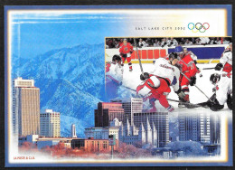 Svizzera/Switzerland/Suisse: FDC, Intero, Stationery, Entier, Hockey Su Ghiaccio, Ice Hockey, Hockey Sur Glace - Winter 2002: Salt Lake City - Paralympic