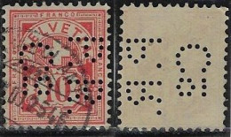 Switzerland 1890/1951 Stamp With Perfin P.R./Co By Paul Reinhart & Co From Winterthur Lochung Perfore - Perforés