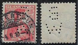 Switzerland 1885/1908 Stamp With Perfin B/W By Bank In Winterthur Lochung Perfore - Perfins