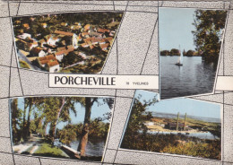 PORCHEVILLE - YVELINES  -  (78)  -  CPSM MULTIVUES DENTELEE DES ANNEES 1950-1960... - Porcheville