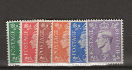 1941 MH GB, Mi 221-26 "light Colours" - Ungebraucht