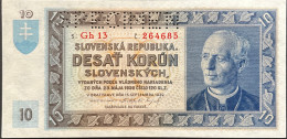 Slovakia 10 Korun, P-4s (15.9.1939) - UNC - SPECIMEN - Slovakia