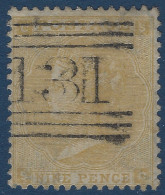 Grande Bretagne N°23 9 Pence Jaune Bistre Oblitéré GC 131 D'EDIMBURGH / ECOSSE SUPERBE - Nuovi