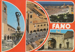 CARTOLINA  FANO,MARCHE-RIVIERA ADRIATICA-MARE,SOLE,ESTATE,SPIAGGIA,VACANZA,BARCHE A VELA,BELLA ITALIA,VIAGGIATA 1984 - Fano