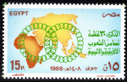 Egypt 1988 30th Anniversary Of Asia-Africa Organisation Unmounted Mint. - Neufs