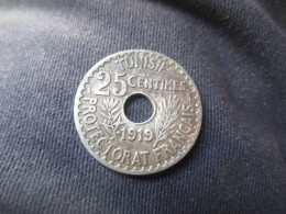 FRANCE TUNISIE 25 CENTIMES 1919 TTB+ - Túnez