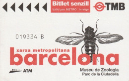 Ticket  Metro Subway Barcelona TMB - FGC - 19XX-20XX? - Europa