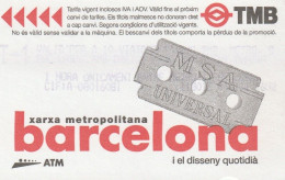 Ticket  Metro Subway Barcelona TMB - FGC - 19XX-20XX? - Europa