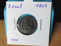 België Leopold I 2 Cent 1862. (Morin 110) - 2 Cent