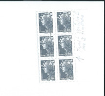 4228 Bloc De 6  Timbres Trait Parasite Sur  Timbres Gauches Tenant à Normaux Gomme GT - Unused Stamps