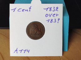 België Leopold I 1 Cent 1832 Over 183?. (Morin A114) - 1 Cent