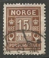 NORVEGE / TAXE N° 4 OBLITERE - Usados