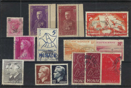 MONACO Ca.1940-60: Lot D' Obl. Et Neufs**, Forte Cote - Gebraucht