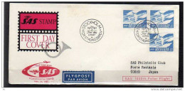 FDC . Stockholm - Tokyo Le 02/24/1961, SAS - Lettres & Documents