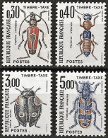 France 1983 - Mi P112/15 - YT T109/112 ( Postage Due : Insects Beetles ) MNH** Complete Set - 1960-.... Postfris