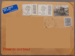 UK GB GREAT BRITAIN QE 2023 Air Mail COVER Postally Used Travelled To INDIA - FRANKED With High Value STAMPS As Per Scan - Sin Clasificación