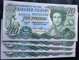 Falkland Islands £10 Pound 2011 Banknote UNC - 10 Ponden