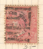 019 1865 Britain East India Company Watermark Eight Annas Gibbons #65 95 £ 1St Used - 1858-79 Compañia Británica Y Gobierno De La Reina