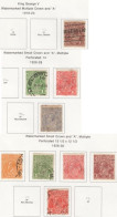 Sp210-212 1918-1930 Australia King George Multiple Perforations 9St Used - Andere & Zonder Classificatie
